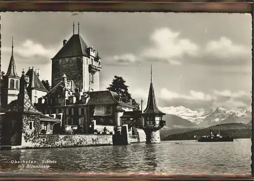 Oberhofen Thunersee Schloss Blueemlisalp Kat. Oberhofen Thunersee