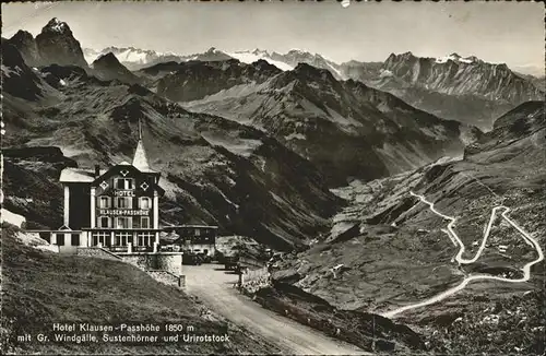 Klausenpass Hotel Klausenpasshoehe Windgaelle Sustenhoerner Kat. Klausen