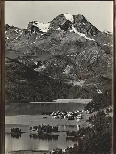 Silvaplana GR Ort See Berge Kat. Silvaplana