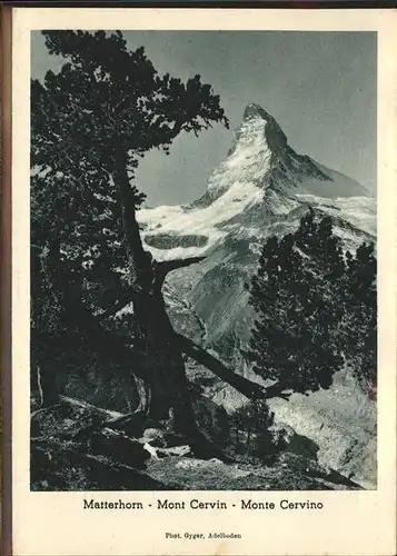 Matterhorn VS Urschweizerisches Hochhaus bei Wolfenschiessen Aufklappkarte Kat. Matterhorn