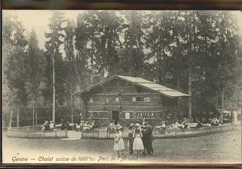 Geneve GE Chalet suisse de 1168 au Parc der L`Ariand Kinder Terrasse Kat. Geneve