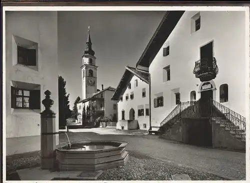 Bever Maloja Dorfplatz Kat. Bever