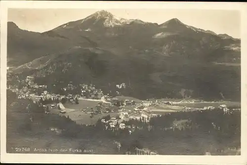 Arosa GR Panorama von der Furka aus Kat. Arosa