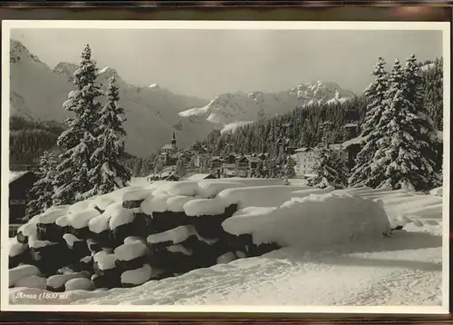 Arosa GR Panorama Winterimpressionen Kat. Arosa