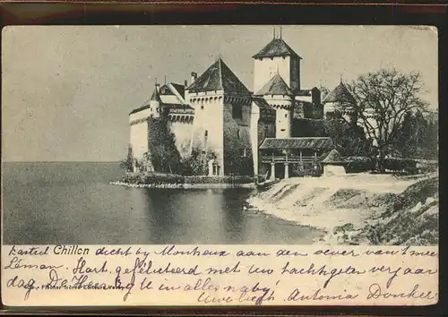 Chillon Chateau de Chillon Genfer See Kat. Montreux