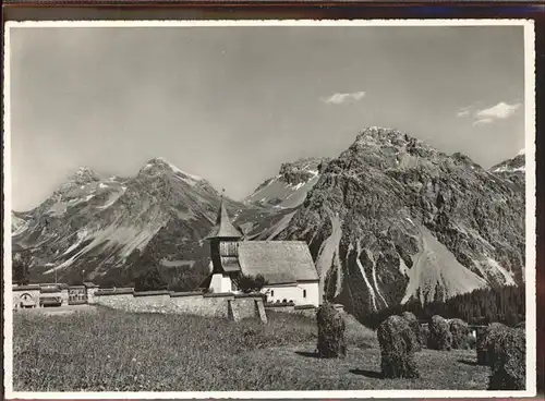 Arosa GR Bergkirchli Furkahoerner Maienfelder Furka Schiesshorn Kat. Arosa