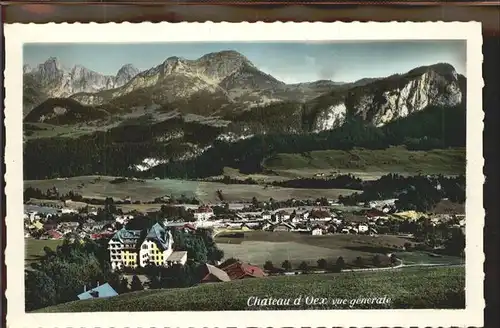 Chateau d Oex Vue generale Waadtlaender Alpen Kat. Chateau d Oex