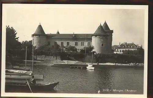 Morges L arsenal Lac Leman Segelboot Kat. Morges