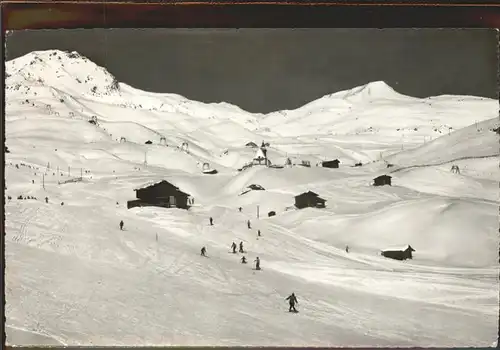 Arosa GR Inner Arosa "Das Kirchlein" mit Weisshorn Kat. Arosa