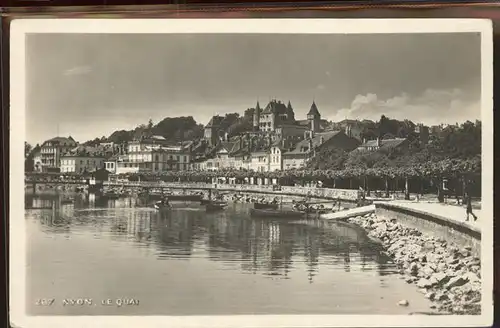 Nyon VD Le quai chateau Lac Leman Kat. Nyon