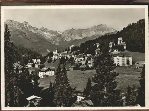 Arosa GR Panorama Erzhorn Rothorn Tschirpen Graubuenden Kat. Arosa