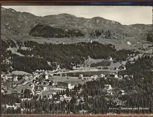 Arosa GR Untersee und Obersee Graubuenden Kat. Arosa