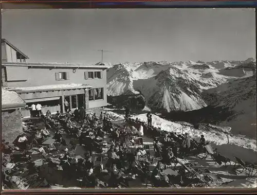 Arosa GR Terrasse Weisshorngipfel Restaurant Graubuenden Kat. Arosa