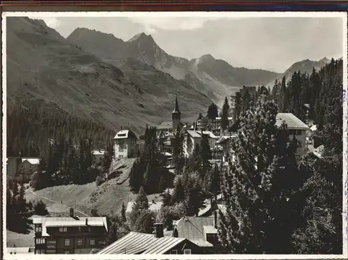 Arosa GR Arosa Dorf Schafruecken Erzhorn Rothorn Graubuenden Kat. Arosa