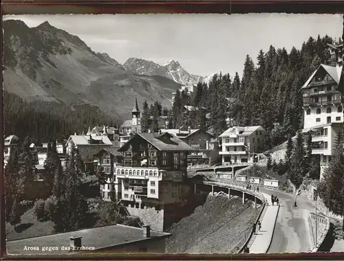 Arosa GR Dorfpartie Erzhorn Graubuenden Kat. Arosa