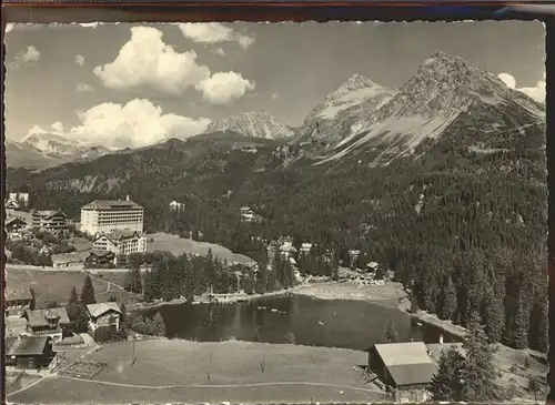 Arosa GR Panorama Untersee Graubuenden Kat. Arosa