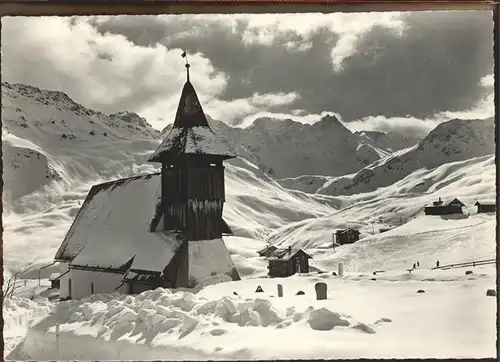 Arosa GR Inner Arosa "Das Kirchlein" Graubuenden Kat. Arosa