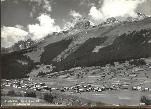 Brigels Teilansicht Brigels Breil mit Brigelserhoerner Graubuenden Kat. Brigels