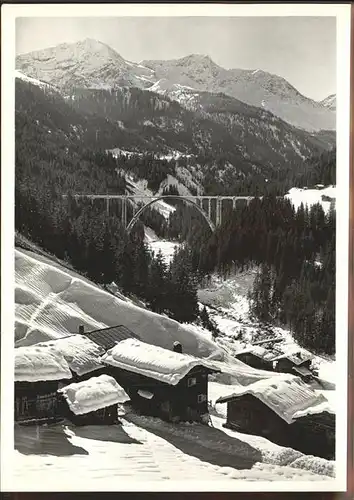 Arosa GR Viadukt Langwies Graubuenden Kat. Arosa