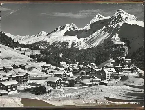 Arosa GR Inner Arosa gegen Furkahoerner und Tiejerfluh Graubuenden Kat. Arosa