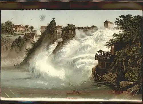 Schaffhausen SH Rheinfall Kuenstlerkarte Kat. Schaffhausen