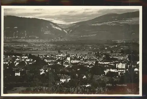 Yverdon les Bains Panorama Kat. Yverdon les Bains