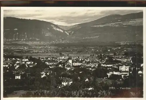 Yverdon les Bains Panorama Kat. Yverdon les Bains