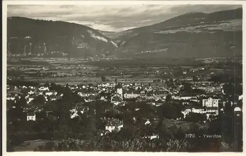 Yverdon les Bains Panorama Kat. Yverdon les Bains