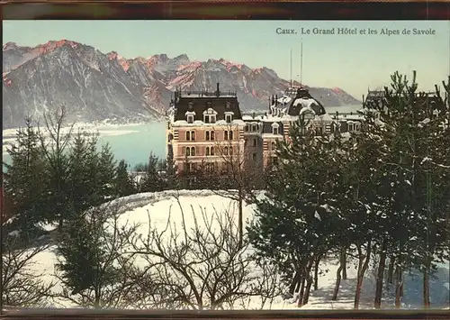 Caux VD Grand Hotel et les Alpes de Savoie Lac Leman Kat. Caux