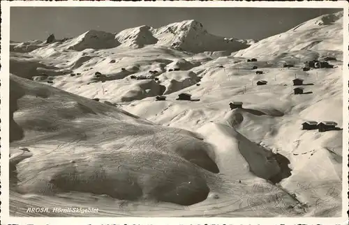 Arosa GR Hoernli Skigebiet Graubuenden Kat. Arosa