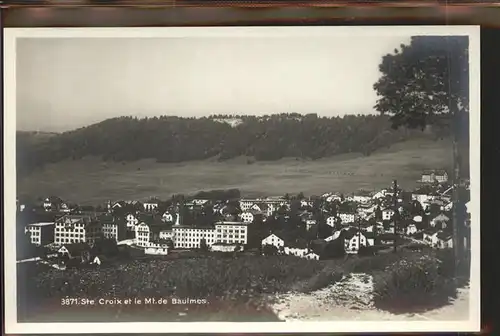 Ste Croix VD Panorama et le Mont de Baulmes Waadtlaender Jura / Ste-Croix /Bz. Grandson