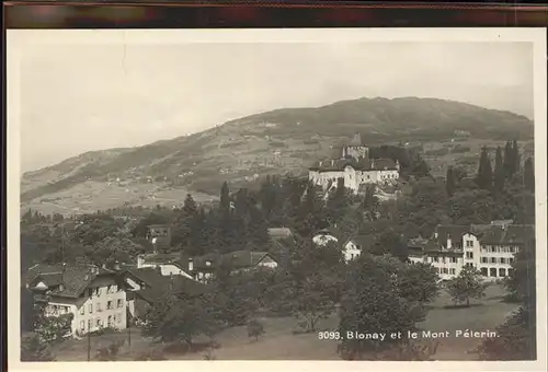 Blonay Vue partielle Mont Pelerin chateau Kat. Blonay