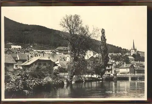 Vallorbe Vue partielle Pont sur l Orbe Eglise Kat. Vallorbe