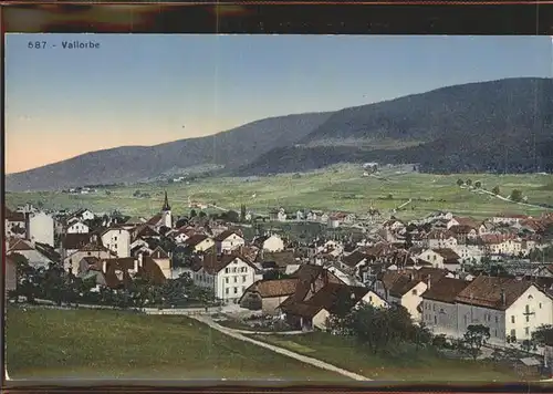 Vallorbe Panorama Waadtlaender Jura Kat. Vallorbe