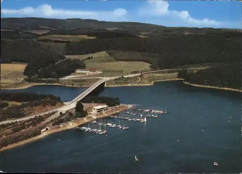 Biggesee Listertalbruecke Bootshafen