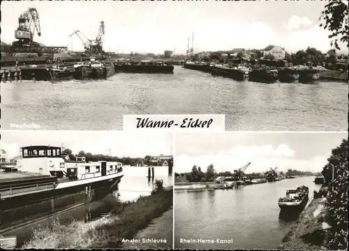 Wanne-Eickel Schleuse Westhafen Rhein Herne Kanal Kat. Herne