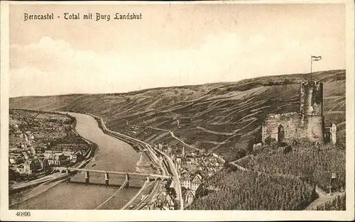 Bernkastel Kues Gesamtansicht mit Burg Landshut Kat. Bernkastel Kues