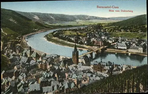 Bernkastel Kues Blick vom Doktorberg Kat. Bernkastel Kues