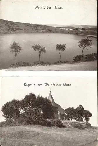 Weinfelder Maar und Kapelle am Weinfelder Maar Kat. Daun