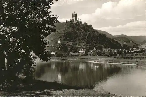 Cochem Mosel Blick auf Ort und Burg Cochem Kat. Cochem