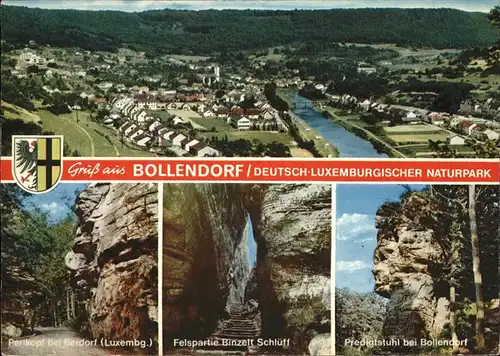 Bollendorf Panorama Perikopf Berdorf   Felspartie Binzelt Schlueff   Predigtstuhl  Kat. Bollendorf