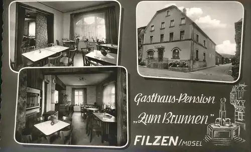 Muelheim Mosel Gasthaus Pension Zum Brunnen Filzen Mosel Kat. Muelheim (Mosel)