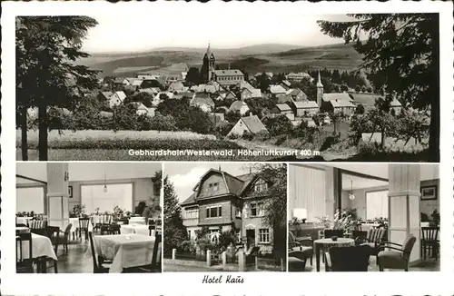 Gebhardshain Panorama und Hotel Kaus Kat. Gebhardshain