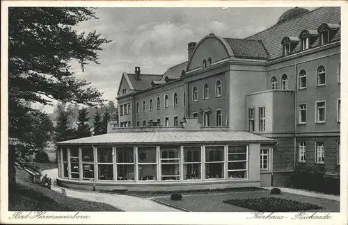 Bad Hermannsborn Kurhaus Rueckseite Kat. Bad Driburg