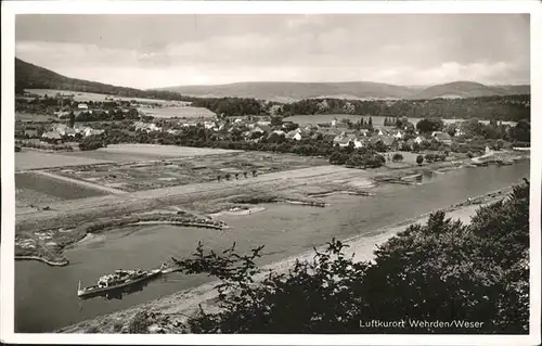 Wehrden Blick auf Weser und Wehrden Kat. Beverungen