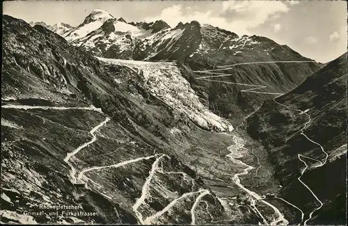 kk06770 Rhonegletscher Glacier du Rhone Grimsel Furkastrasse Kategorie. Rhone Alte Ansichtskarten