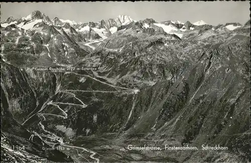 Grimsel Pass Grimselstrasse Finsteraarhorn Schreckhorn / Grimsel /Rg. Innertkirchen