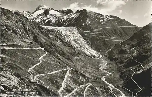 kk06791 Rhonegletscher Glacier du Rhone Grimsel-u. Furkastrasse Kategorie. Rhone Alte Ansichtskarten