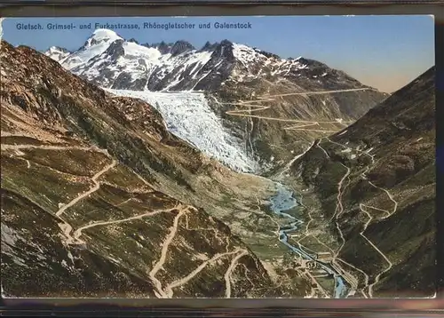 Grimsel Pass Furkastrasse Rhonegletscher Galenstock / Grimsel /Rg. Innertkirchen