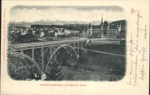 Bern BE Kirchenfeldbruecke Berner Alpen Kat. Bern